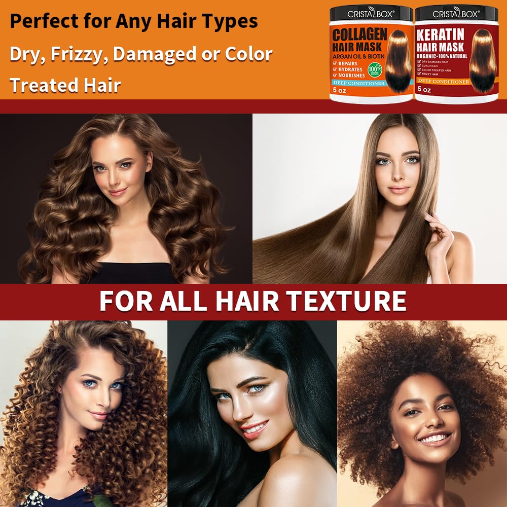 CRISTALBOX Hydration for dry hair close-up demonstrating frizz control.