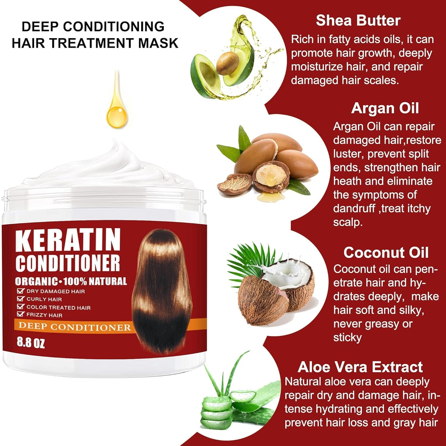 CRISTALBOX Keratin Hair Mask application demonstrating smoothing routine.