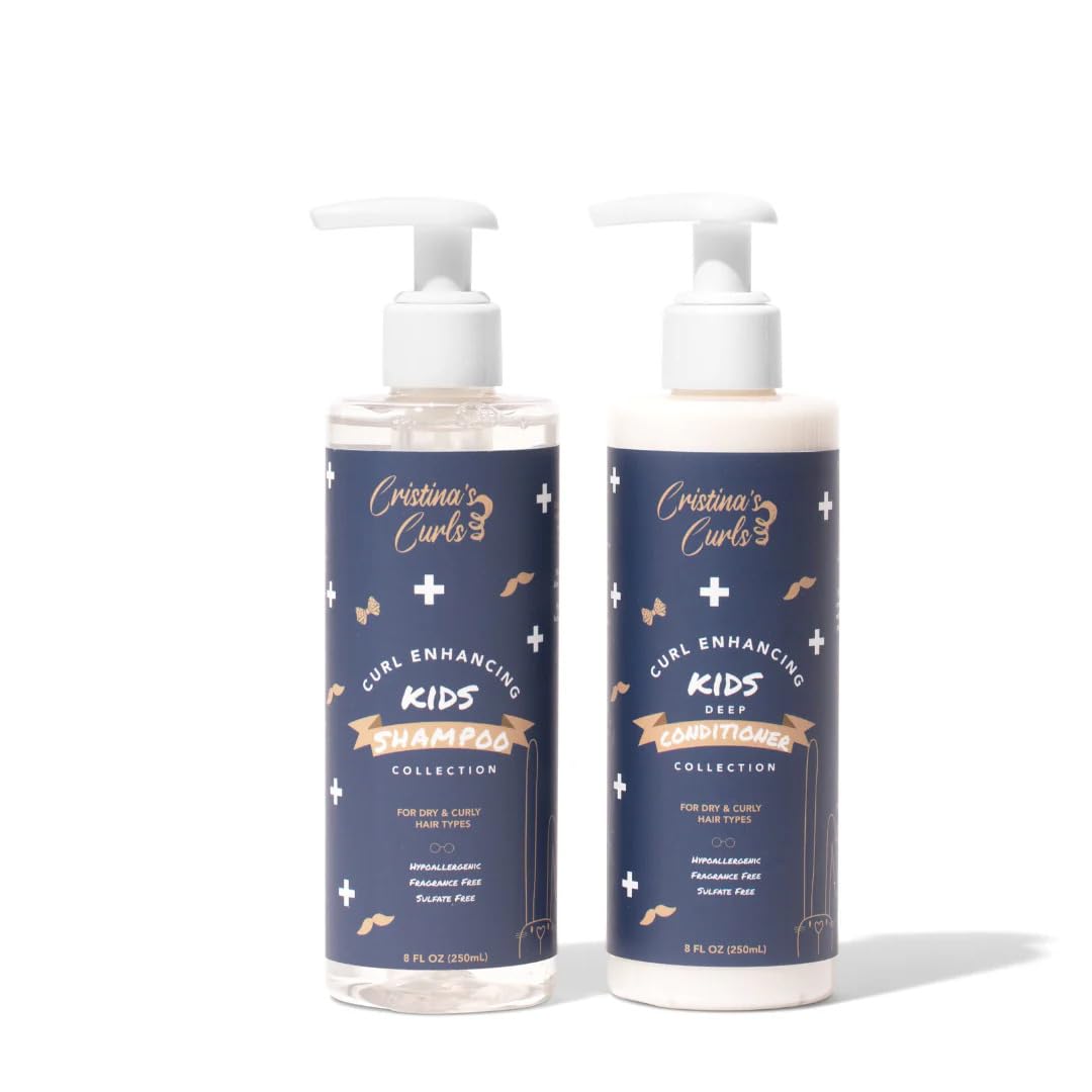 Cristina's Curls kid curl shampoo bottle for gentle cleansing and hydration.
