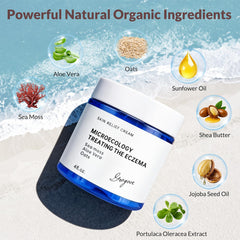 Crogooe eczema cream texture close-up highlighting creamy, hydrating oats