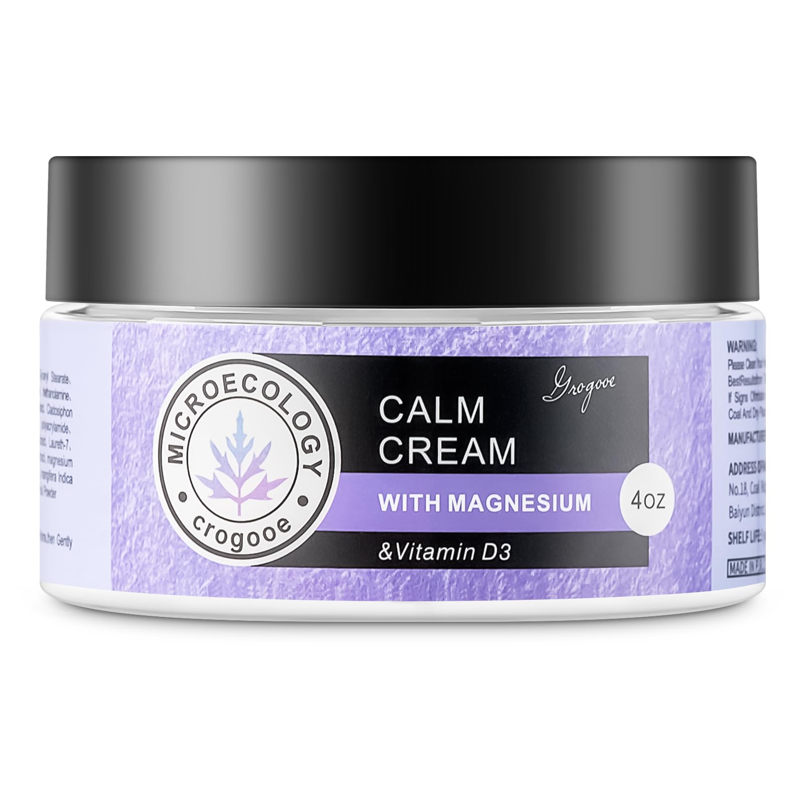 Crogooe Magnesium Cream with lavender bottle promotes a calming bedtime ritual