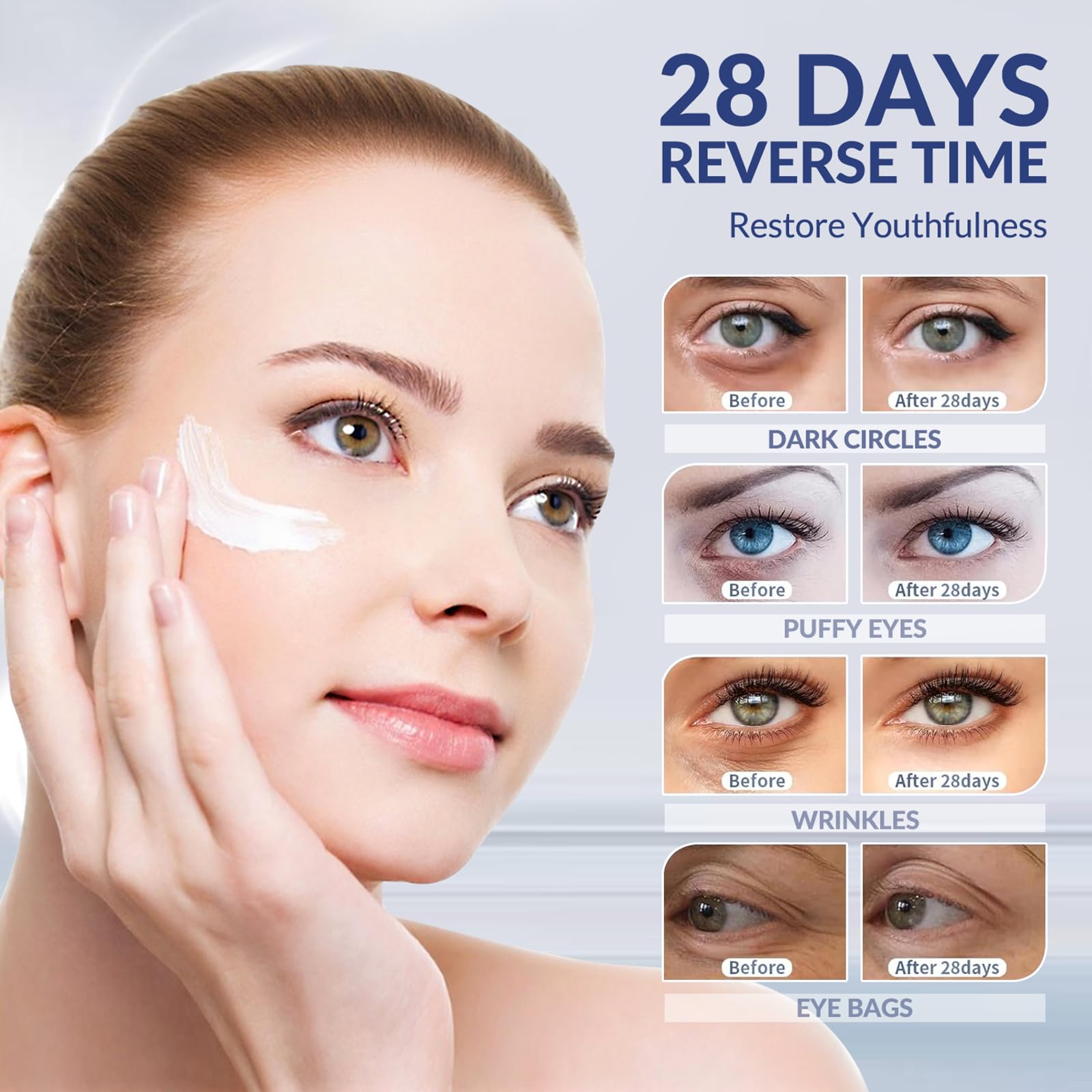 Crogooe retinol peptides eye area illustration showing smoother texture potential
