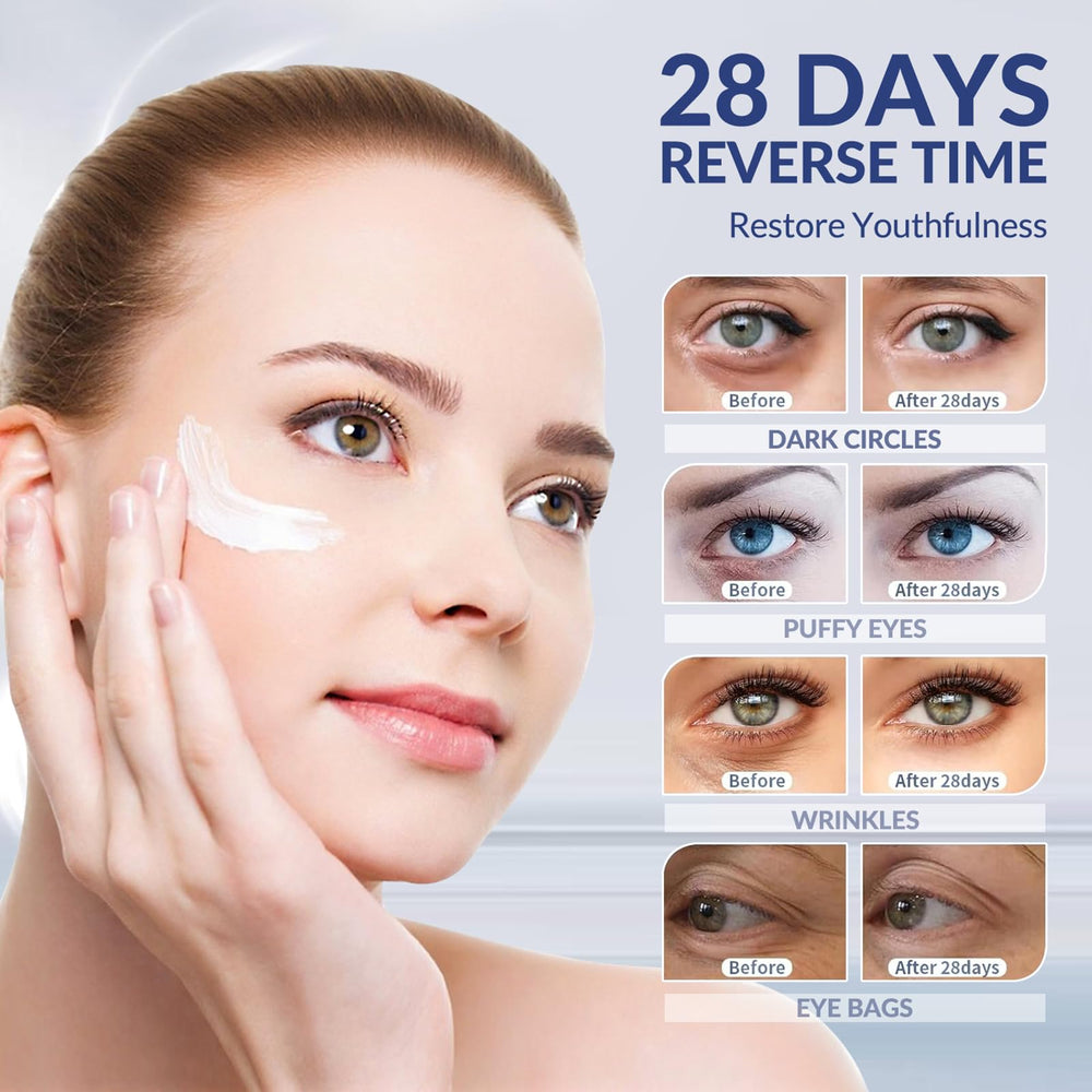 Crogooe retinol peptides eye area illustration showing smoother texture potential