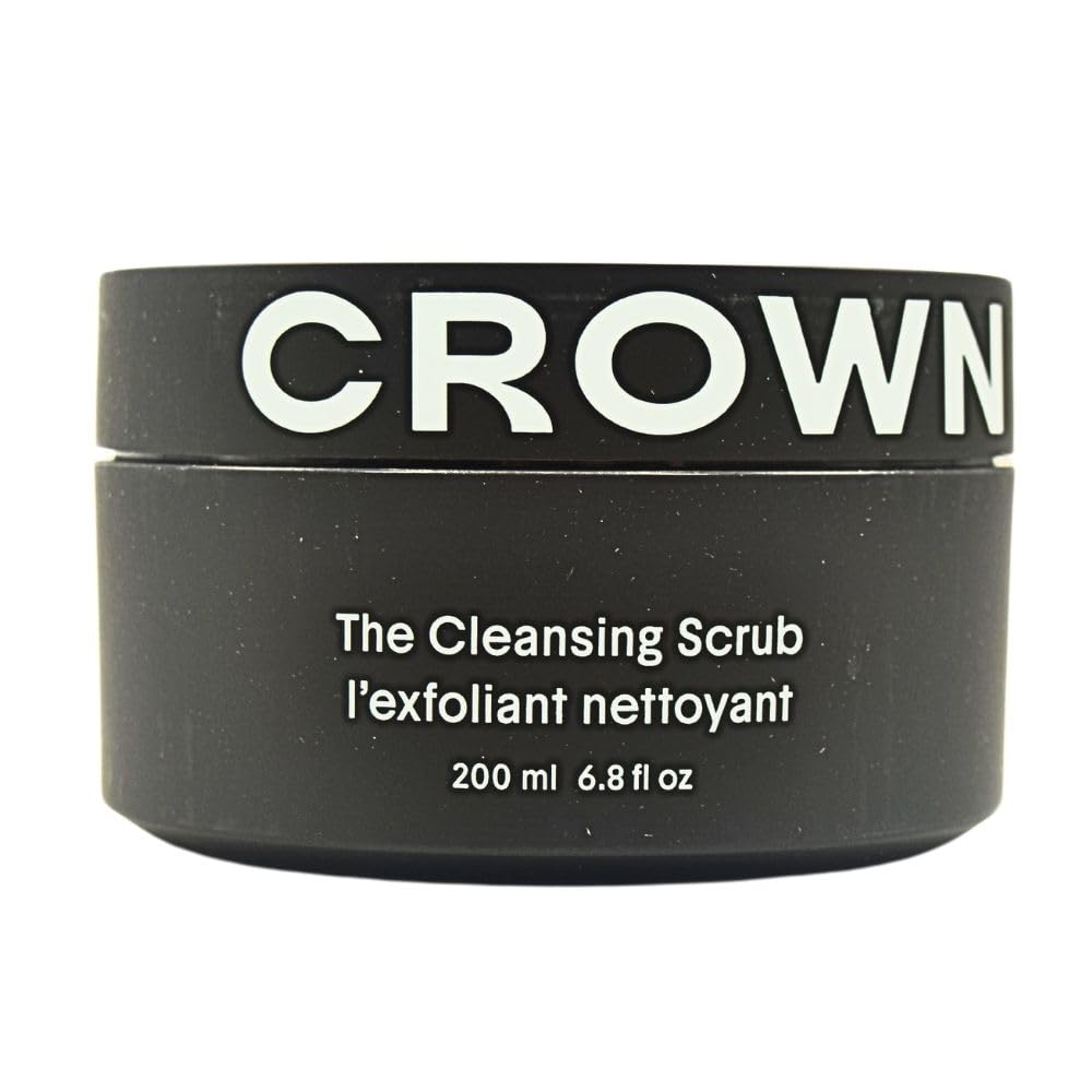 CROWN AFFAIR Cleansing Scalp Scrub bottle with refreshing spa scent for renewed roots.