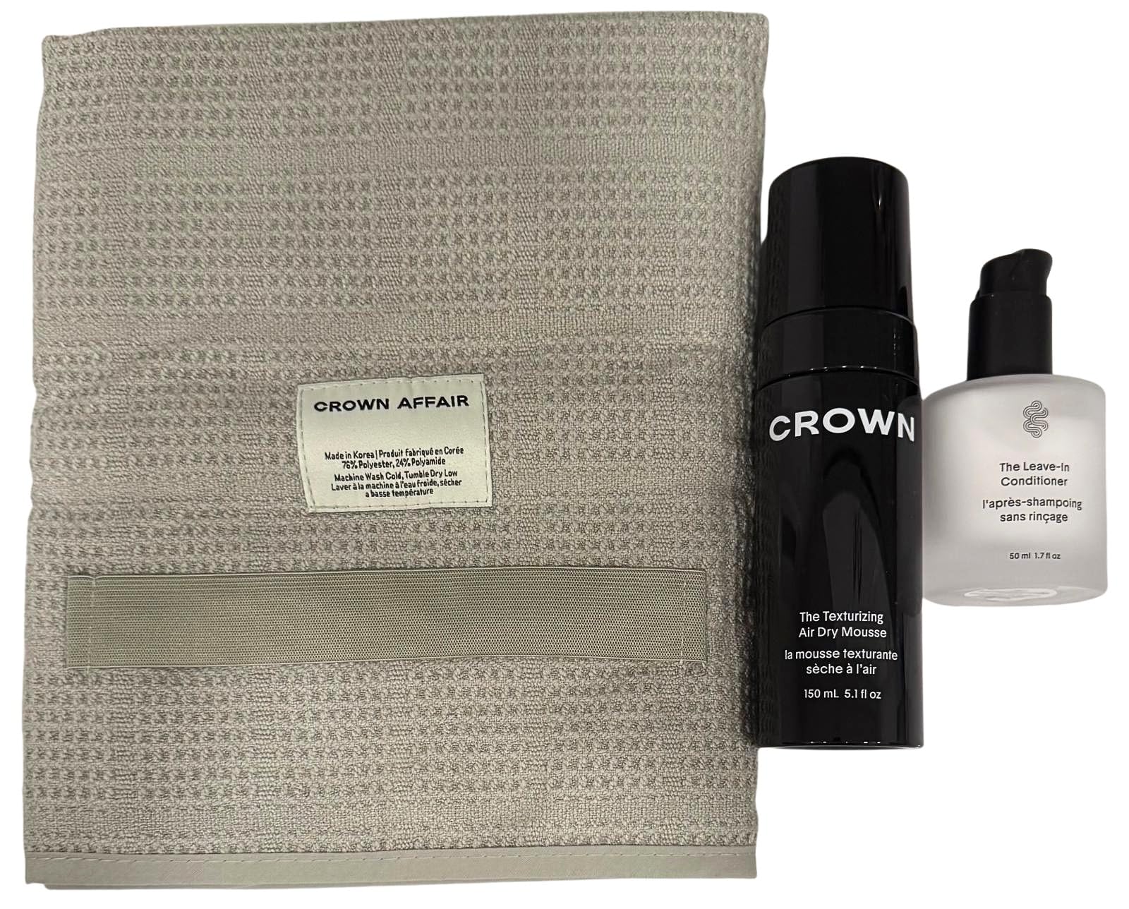 Crown Affair Leave-In Conditioner bottle delivering hydration and detangling.