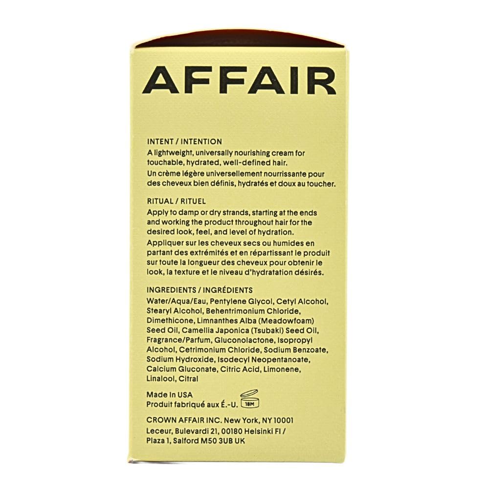Crown Affair leave-in texture swatch reveals natural shine without weight.
