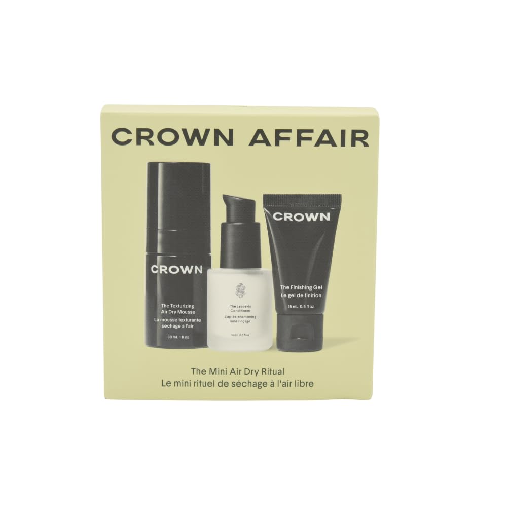 Crown Affair texturizing mousse adds natural shine and relaxed volume.
