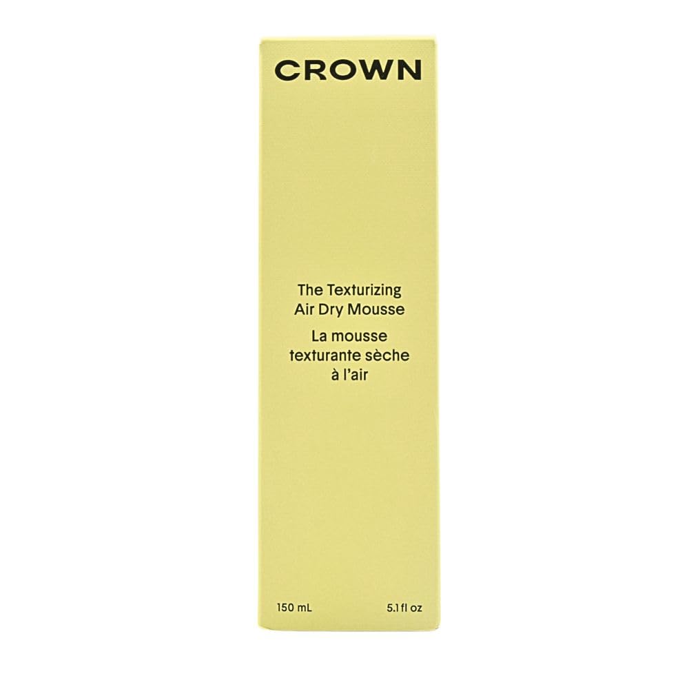 Crown Affair mousse foam close-up reveals lightweight formula for soft, tousled waves.