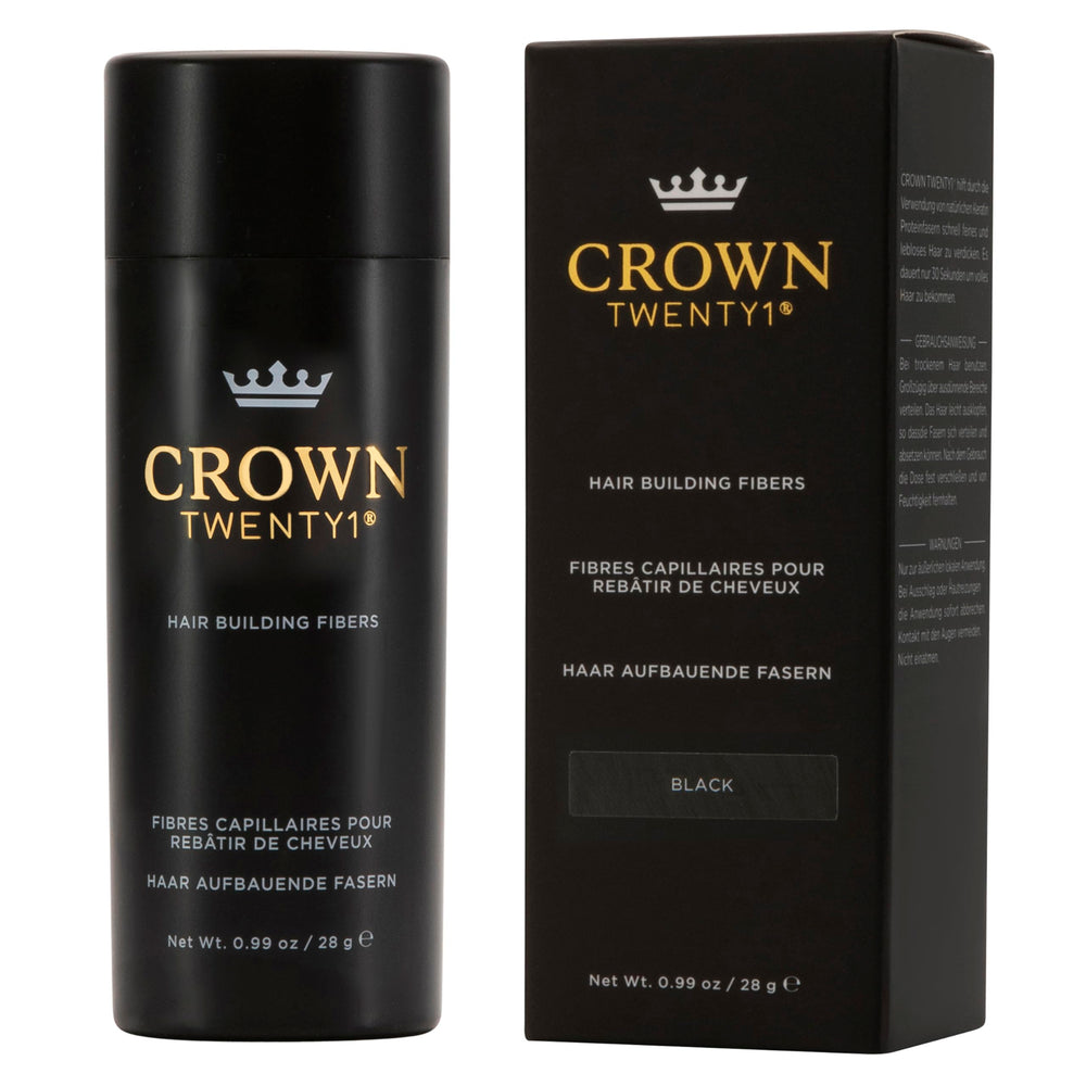 Close-up of Crown Twenty1 powder for easy application and natural blend with hair