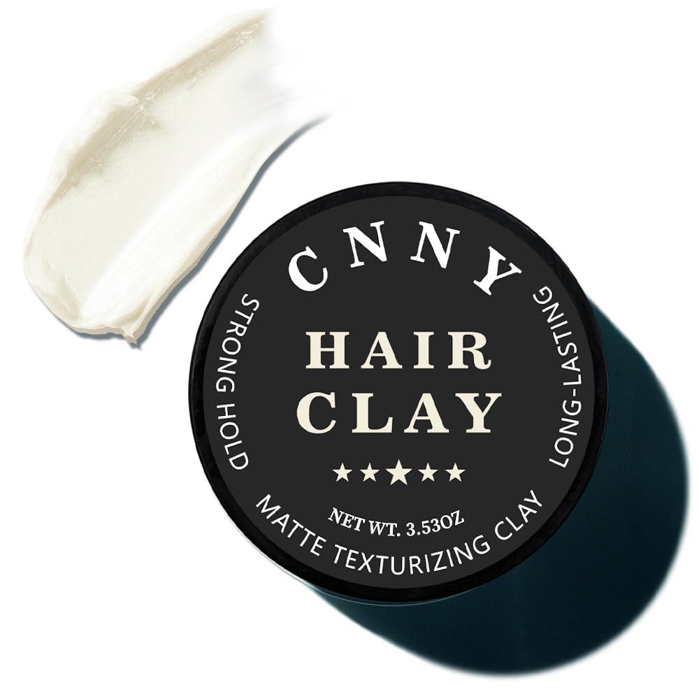 Crownnaturally hair clay texture closeup showing natural matte hold and texture.