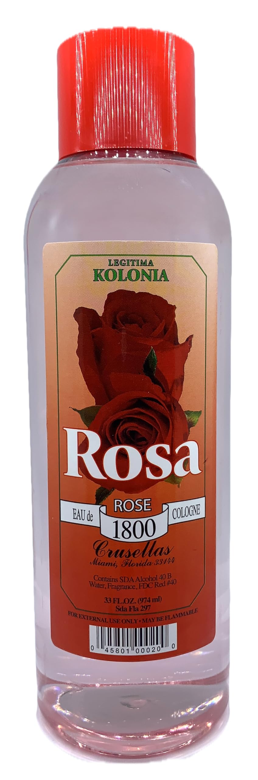 Crusellas 1800 Rose Splash bottle enhances ambiance with rose scent