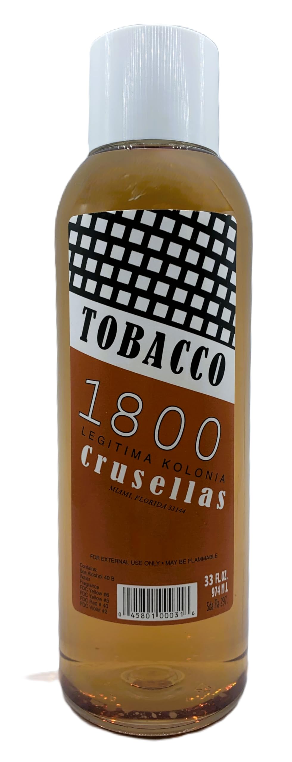 Crusellas Legitima 1800 Tobacco Splash bottle front for daily scent ritual.
