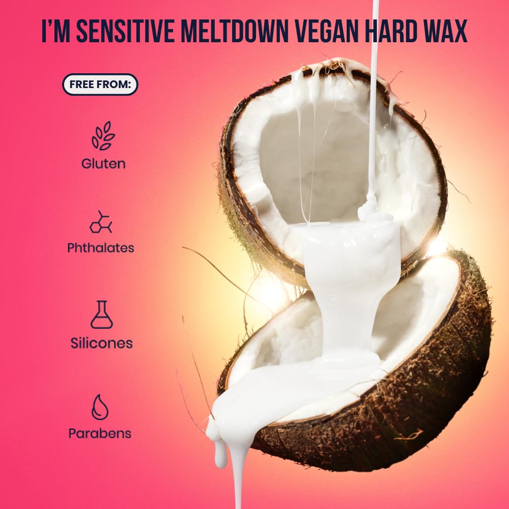 Crybaby Wax stripless wax application enabling mess-free, strip-free sessions.