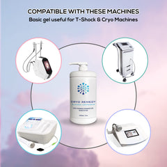 Cryo Remedy Conductive Gel in use for a comfortable treatment glide