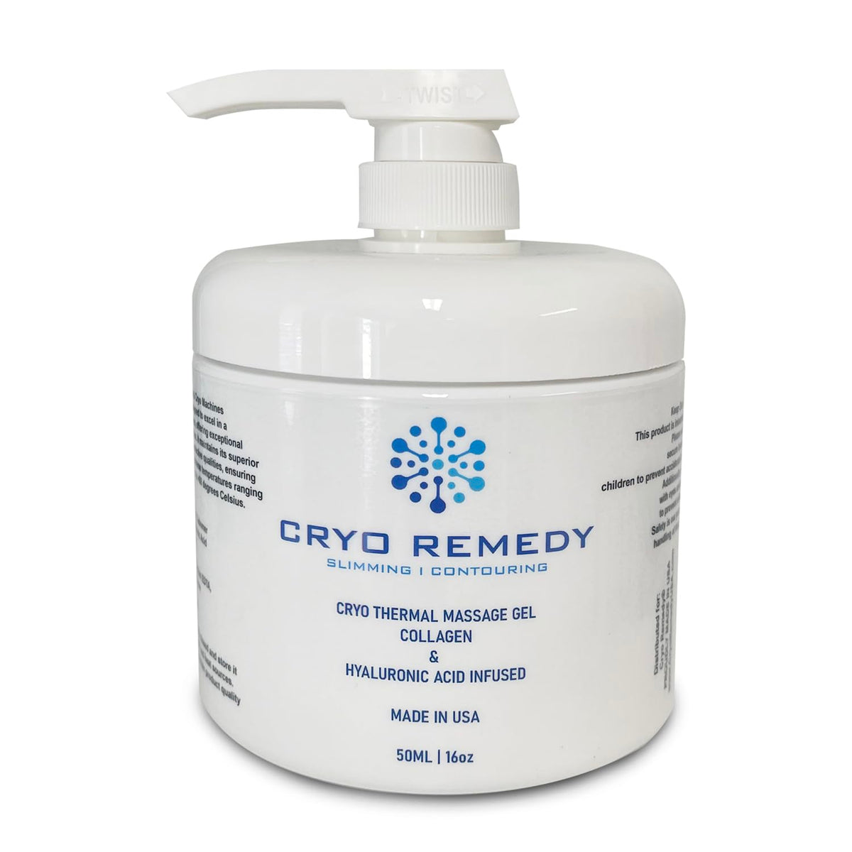 Cryo Remedy cryo-skin conductive gel packaging showcases premium protection during treatments.