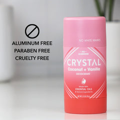 Crystal Essence aluminum-free deodorant packaging, compact 2.5 oz.