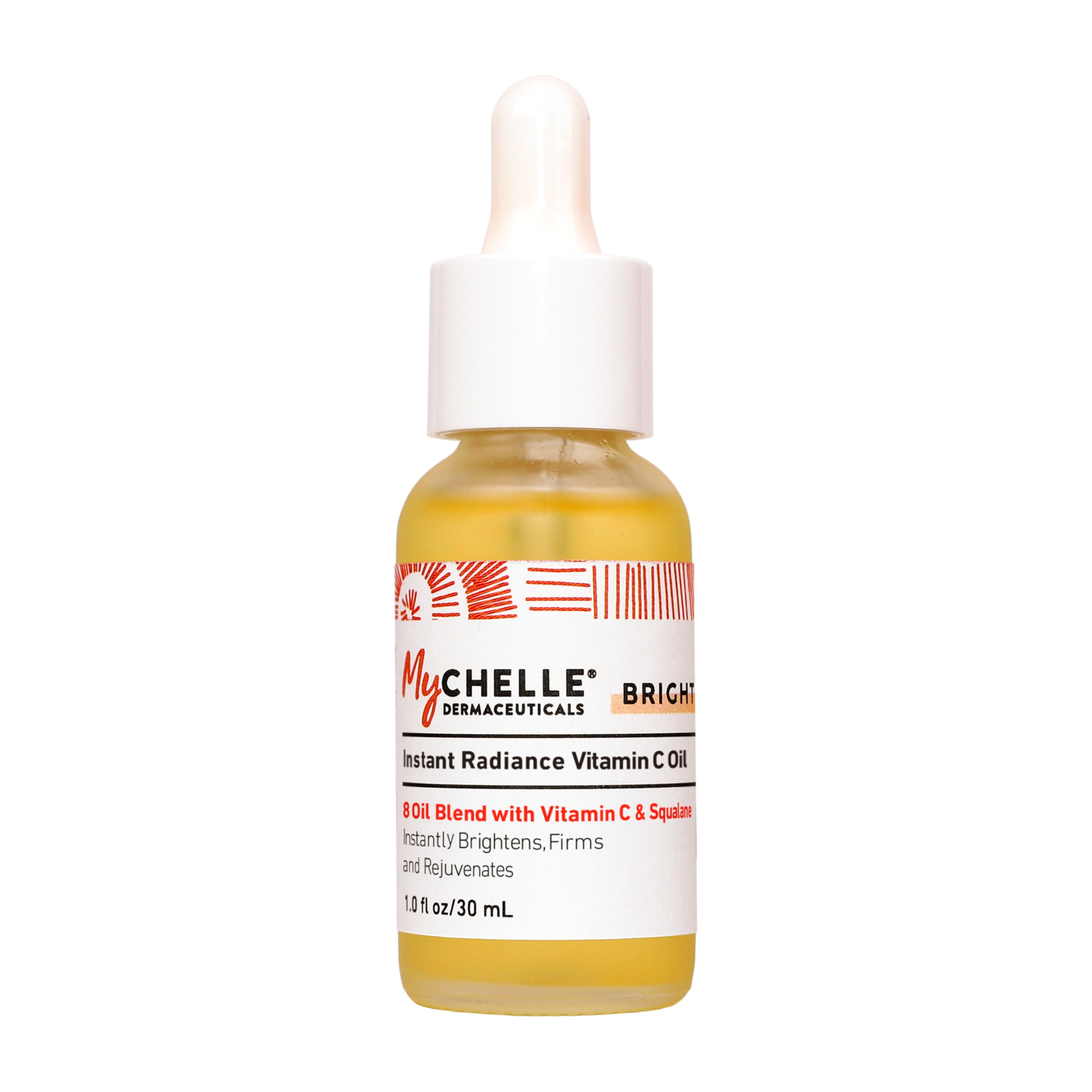 Crystal Essence MyChelle Instant Radiance Oil bottle showcasing glow and hydration.