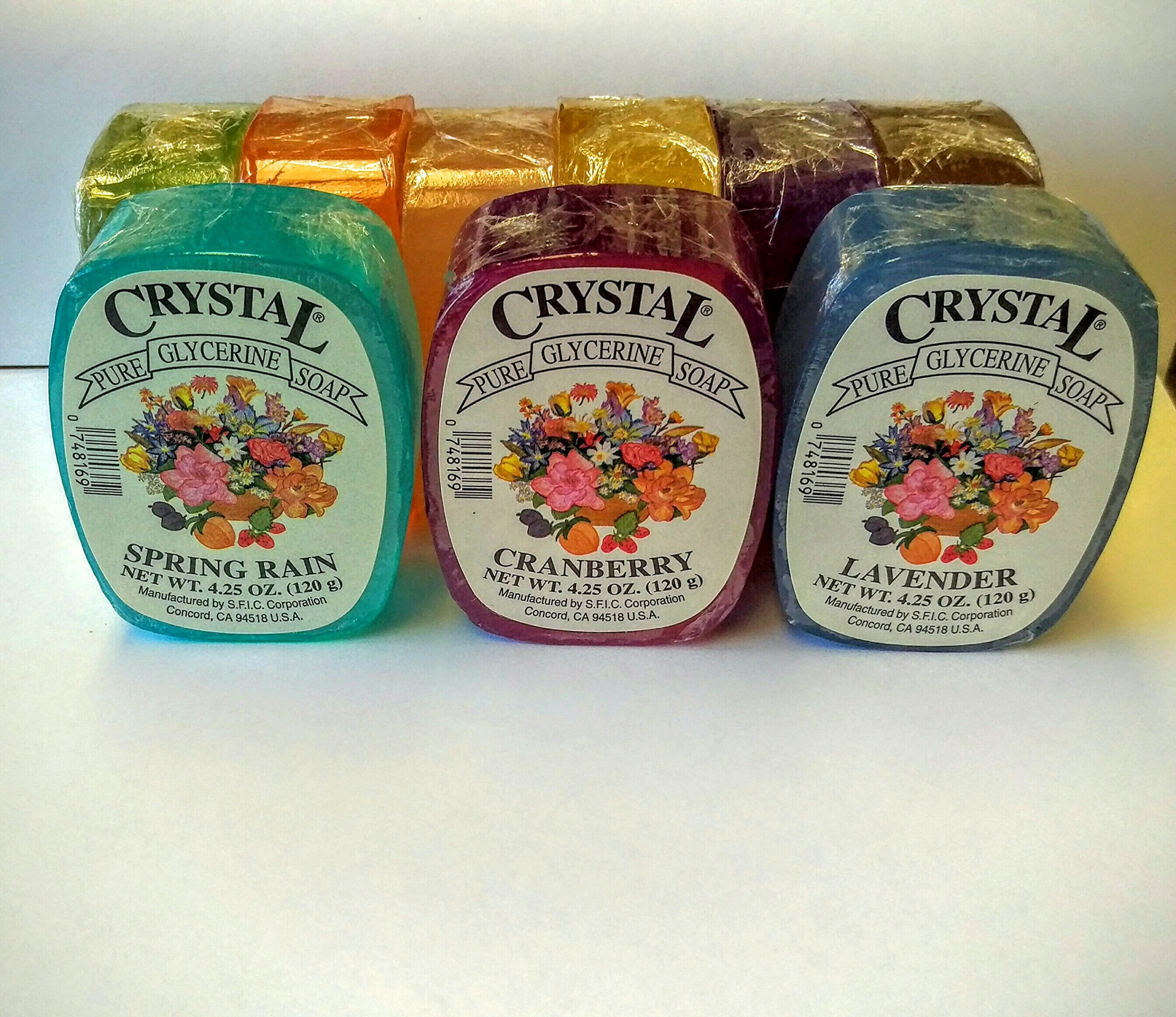 Sustainability-focused packaging and ingredients of Crystal glycerine soap bars, cruelty-free vegan formulation
