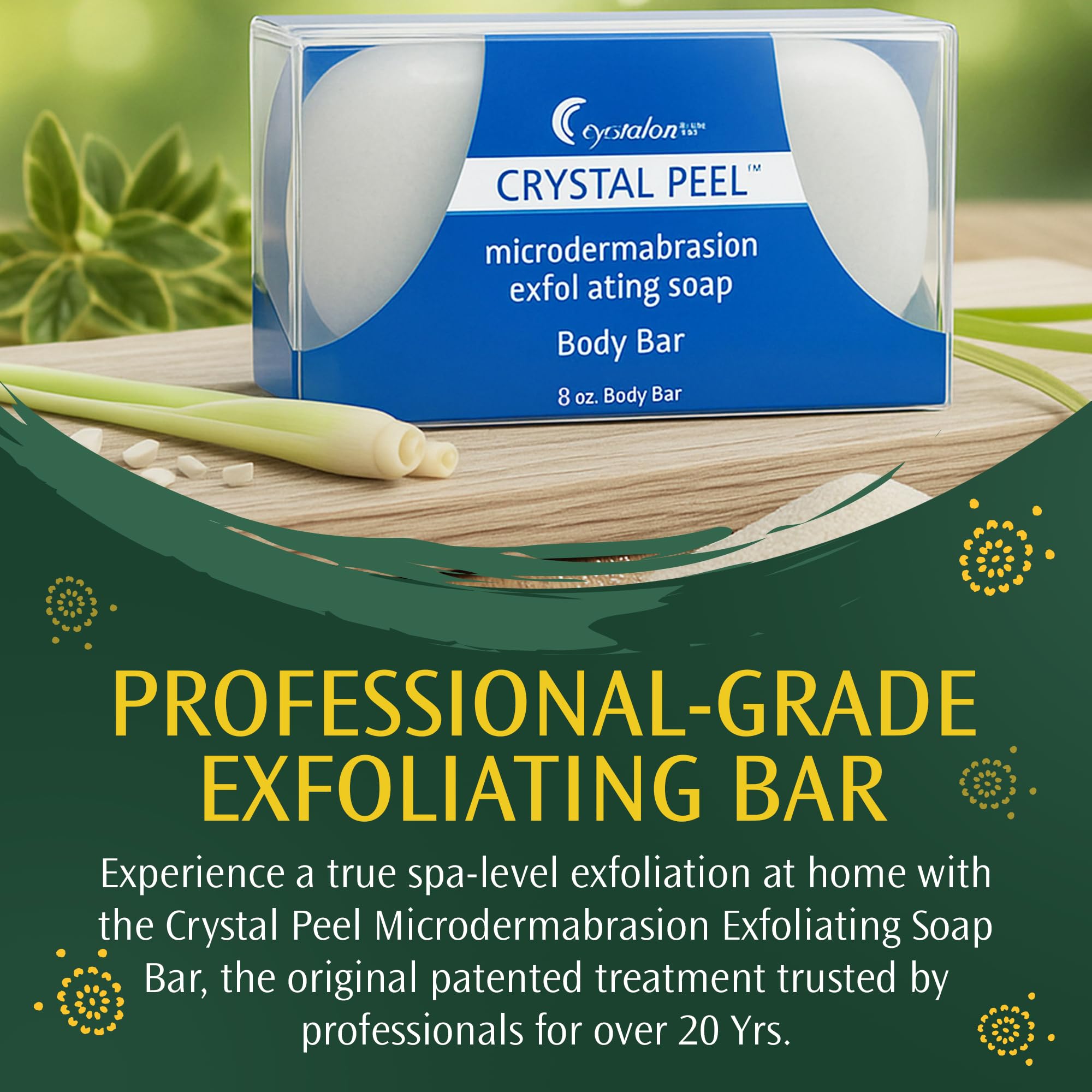 Crystal Peel corundum crystals close-up highlights precise exfoliation at home