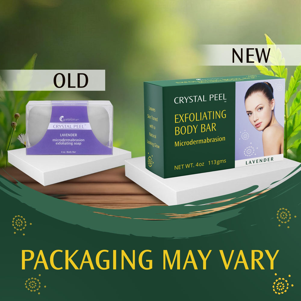 Crystal Peel long-lasting exfoliating bar lasting 3-4x longer than typical scrubs.