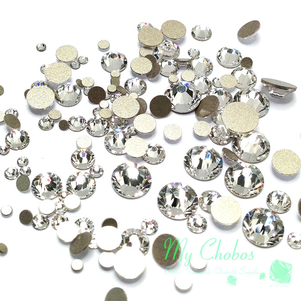 Crystal-Wholesale Austrian Clear Swarovski flatbacks for nail art, delivering brilliant shine and versatile application