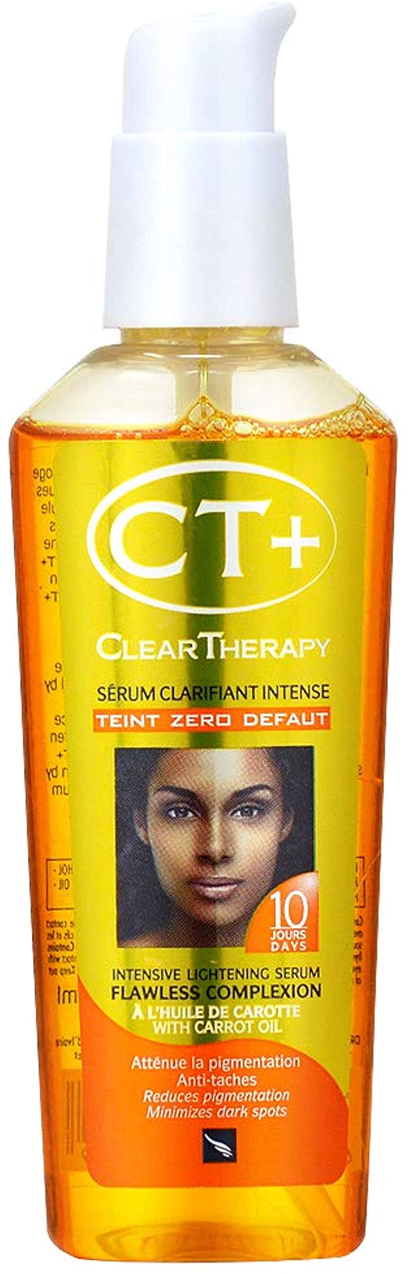 CT+ Clear Therapy carrot serum bottle ready for daily glow and gentle hydration.