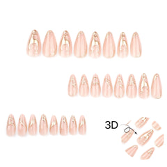 CTTHNBD almond nails on hand display with glossy finish