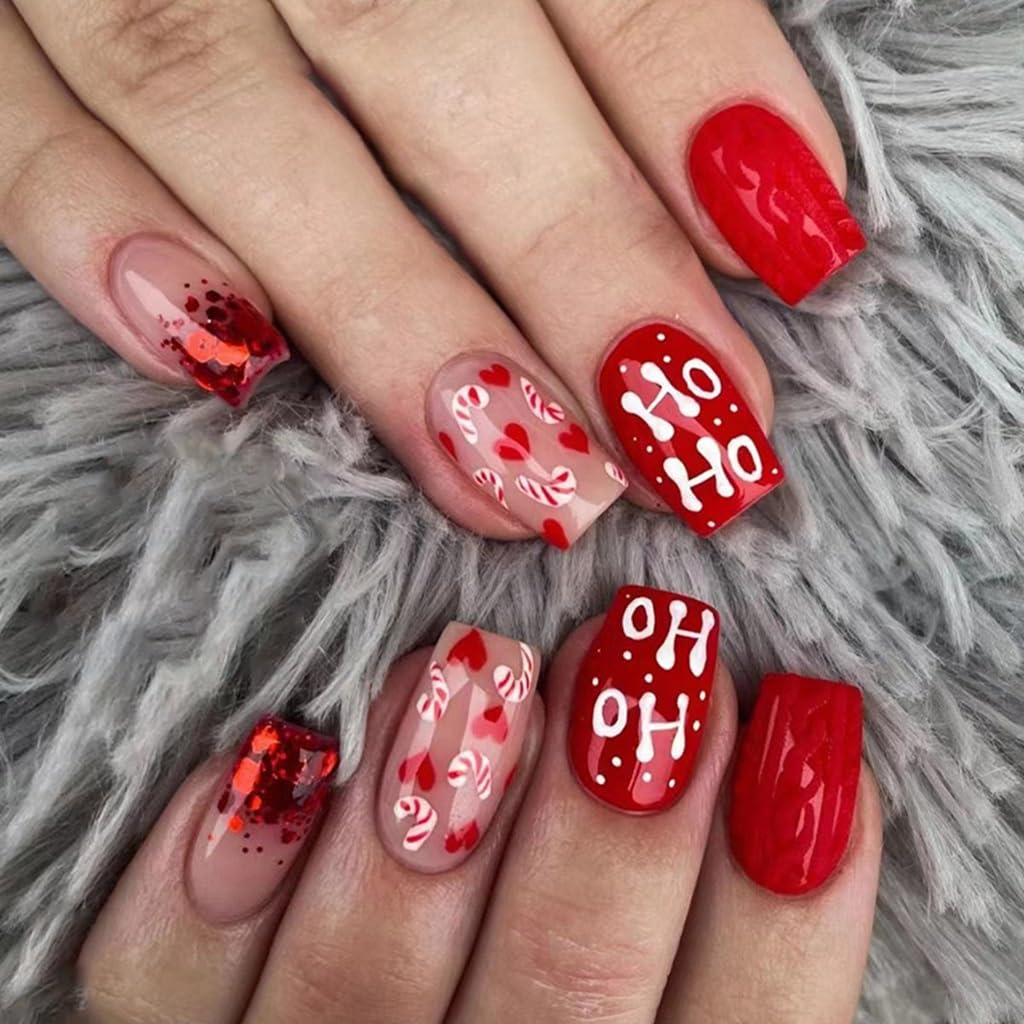 CTTHNBD elk deer design nails add festive charm to any party look