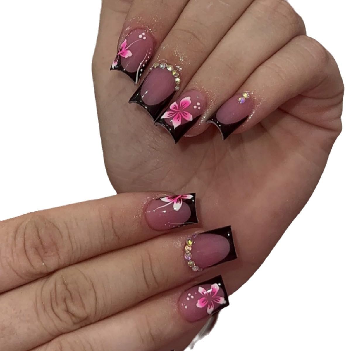 CTTHNBD full-cover press-on nails 24-piece set for quick glam at home.