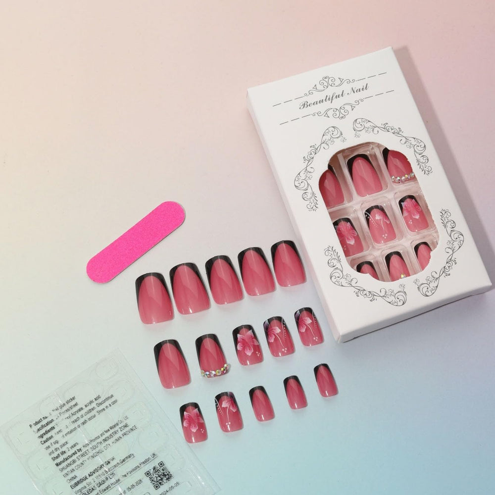 CTTHNBD rhinestone-embellished nails add subtle sparkle for special occasions.
