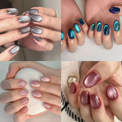CTTHNBD short almond press-on nails with glitter mix for quick, stylish manicures.