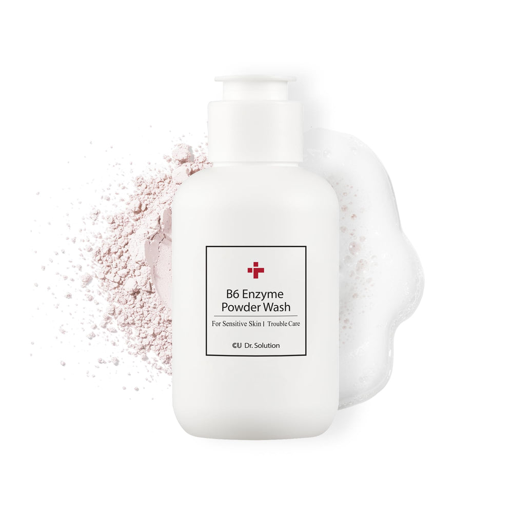 CU DR. SOLUTION B6 enzyme cleanser bottle ready for gentle exfoliation.
