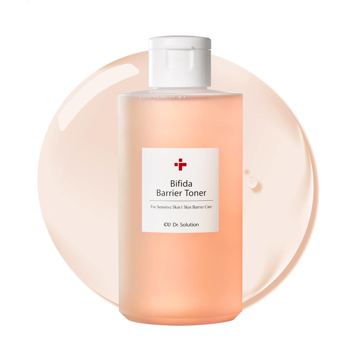 CU DR. SOLUTION Bifida Barrier Toner bottle for hydrating skin and barrier support.