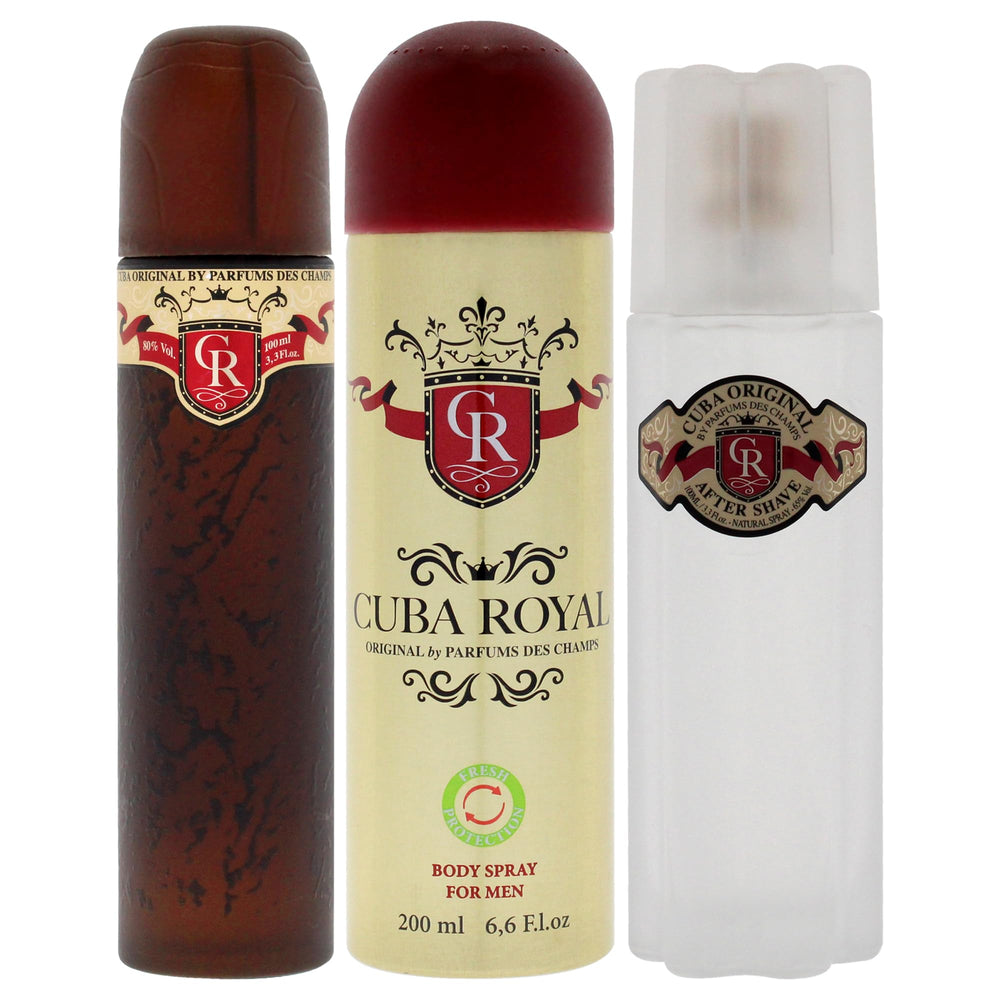 Cuba Royal After Shave spray bottle close-up, designed for refreshed skin after grooming.