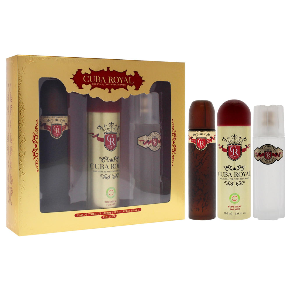 Cuba Royal Bodyspray can, provides all-day scent for active days.