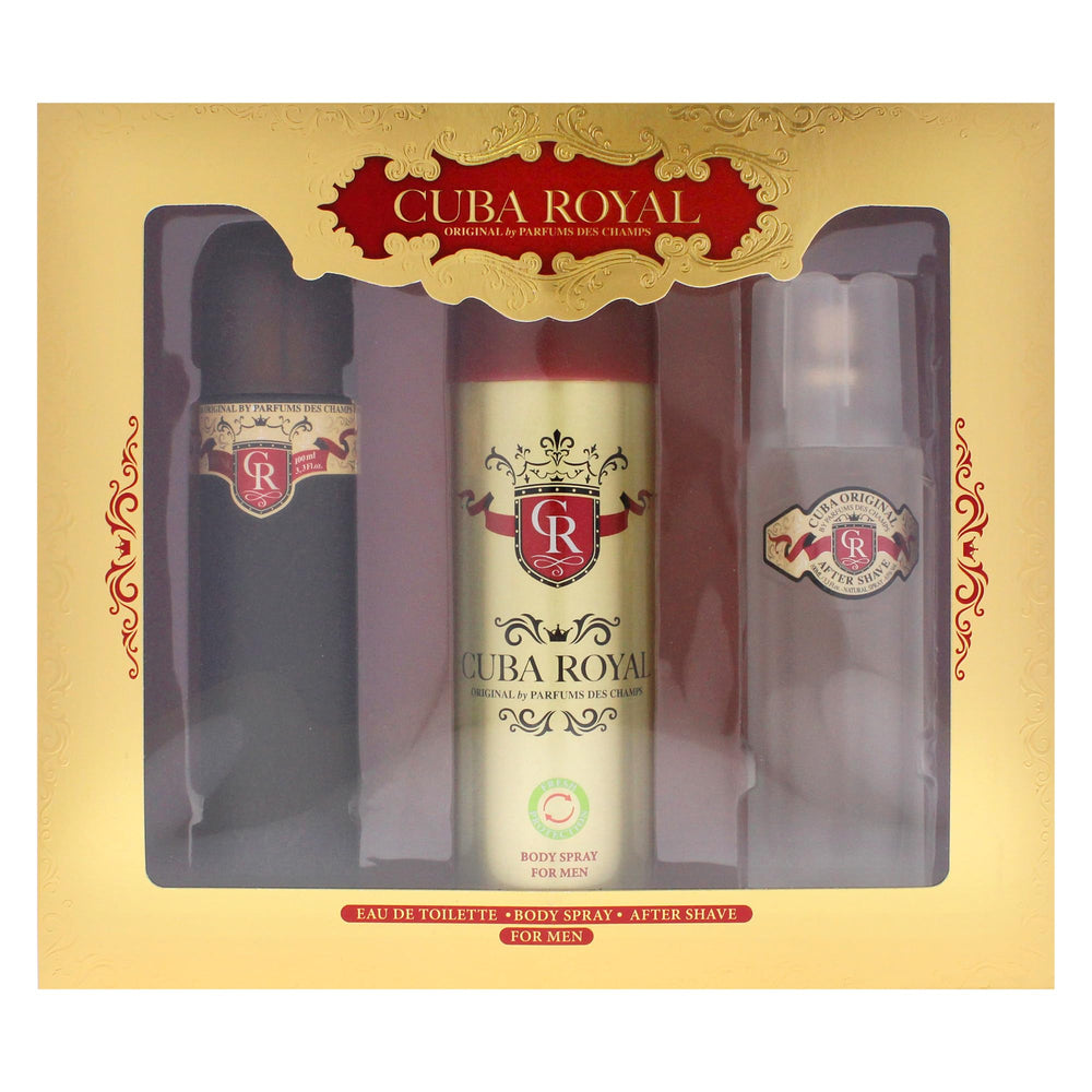 Cuba Royal logo close-up on premium packaging, ideal for gifting.