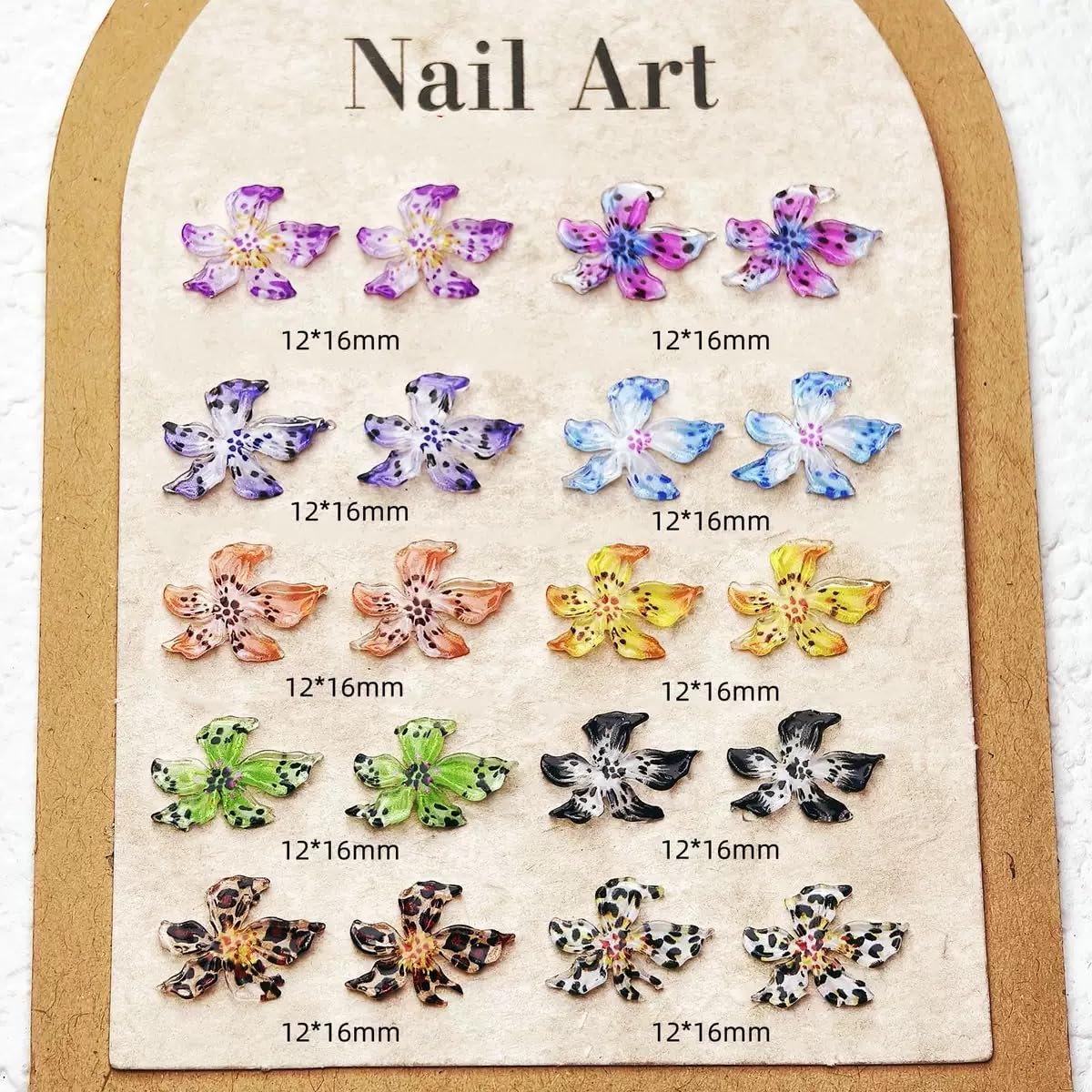 CUBLIVE 3D Hawaii flower accents for striking acrylic nail decor