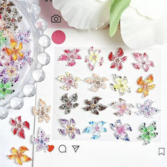 CUBLIVE soft resin flower charms in mixed colors for versatile nail art