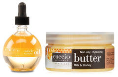 Cuccio Full Hand Treatment bundle: cuticle oil and Butter Blends cream for nourished hands.