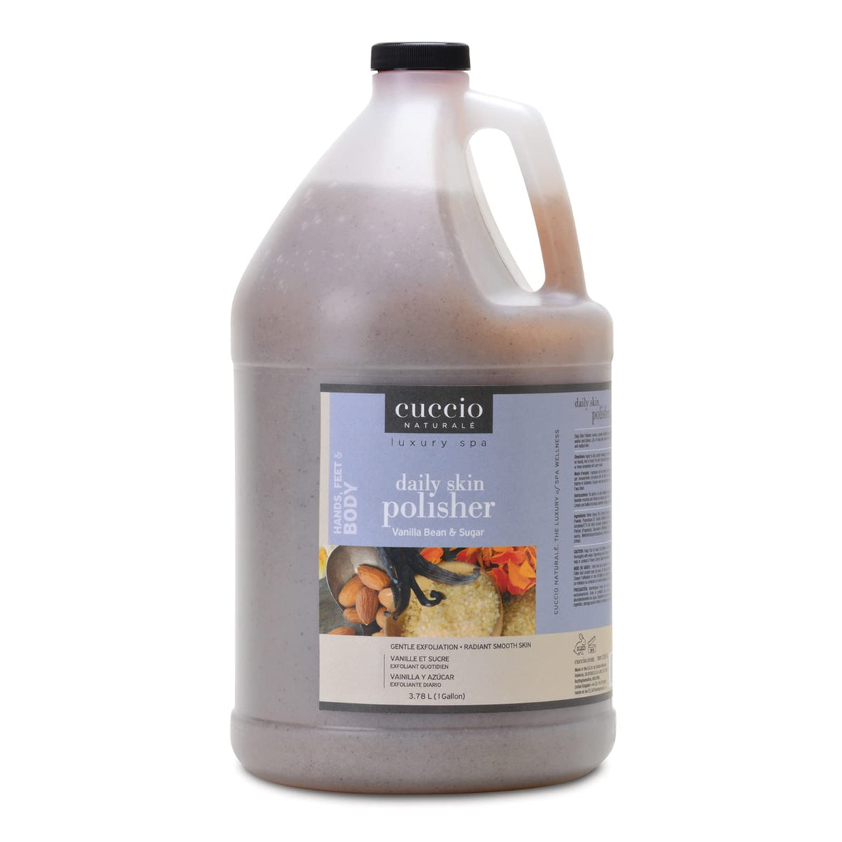 Cuccio Naturale Daily Skin Polisher with vanilla bean and sugar for gentle exfoliation and hydration.