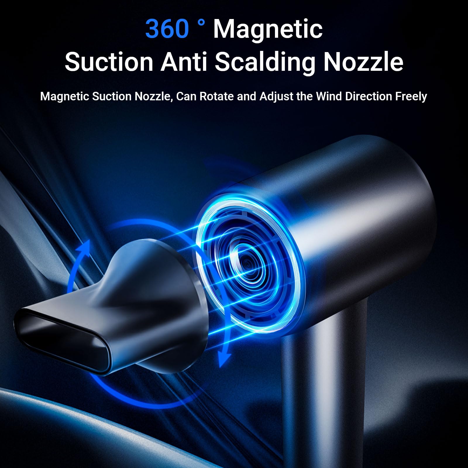 CUGEFRE hair dryer design emphasizes quiet operation.