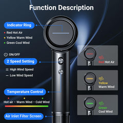 CUGEFRE hair dryer magnetic diffuser aids curl styling safely.