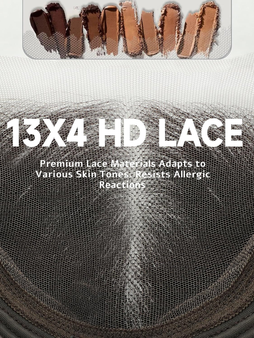 Cuiud HD 13x4 lace area provides seamless skin melt across tones