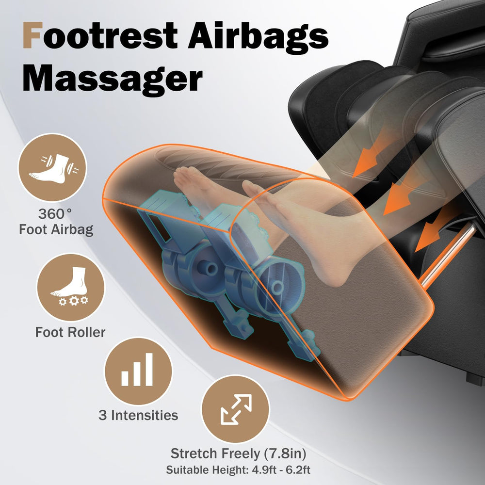 Culanta U1-Black full airbags wrap for deep kneading experience.
