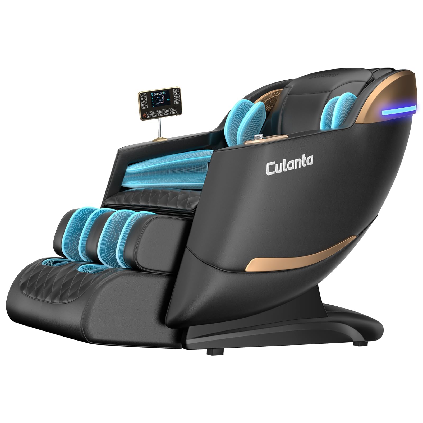 Culanta U1-Black control panel for easy chair adjustment.
