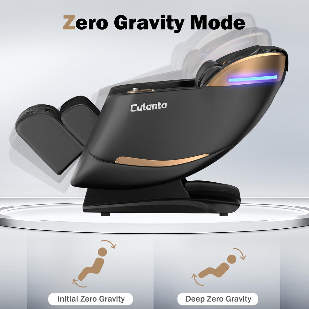 Culanta U1-Black chair heating in lumbar and calves boosts warmth.