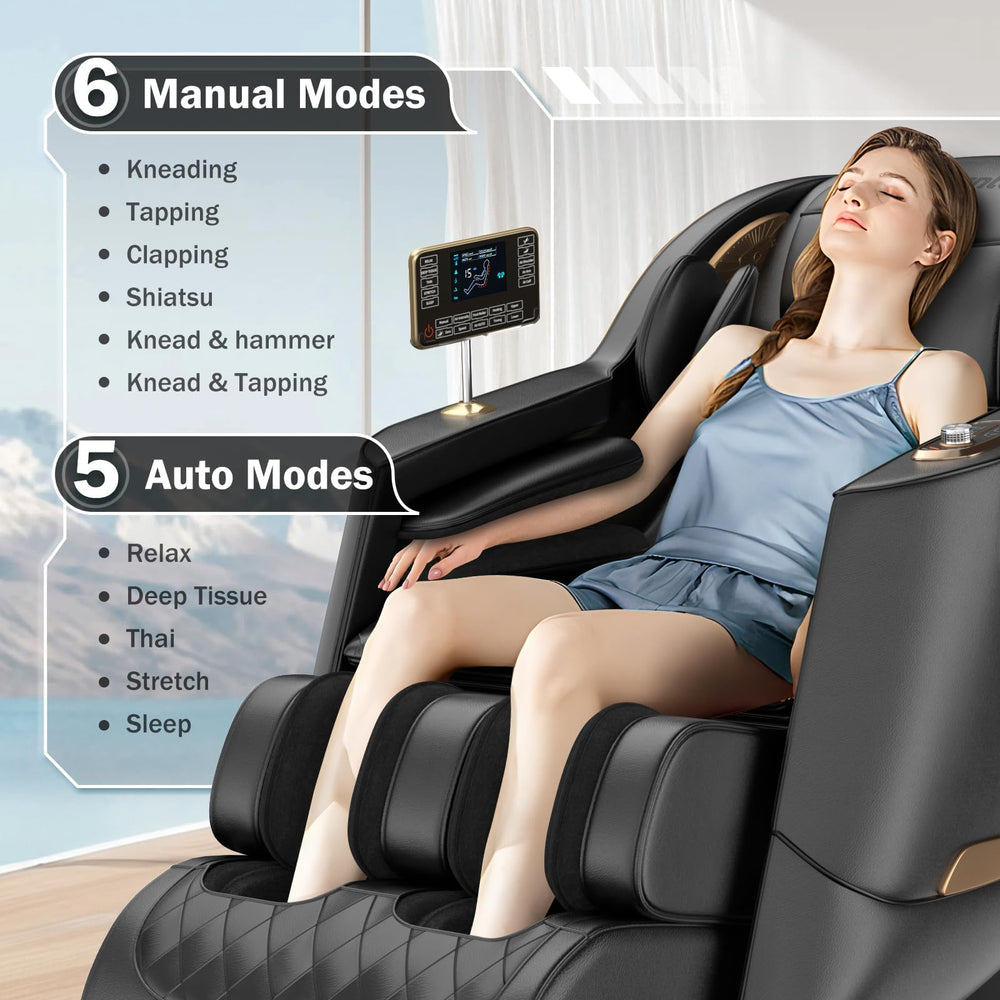 Culanta U1-Black SL-Track coverage from head to legs for precise massage.