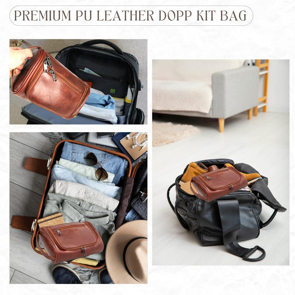Cumbanho Dopp Kit packed essentials demonstrates versatile use for travel and daily routine