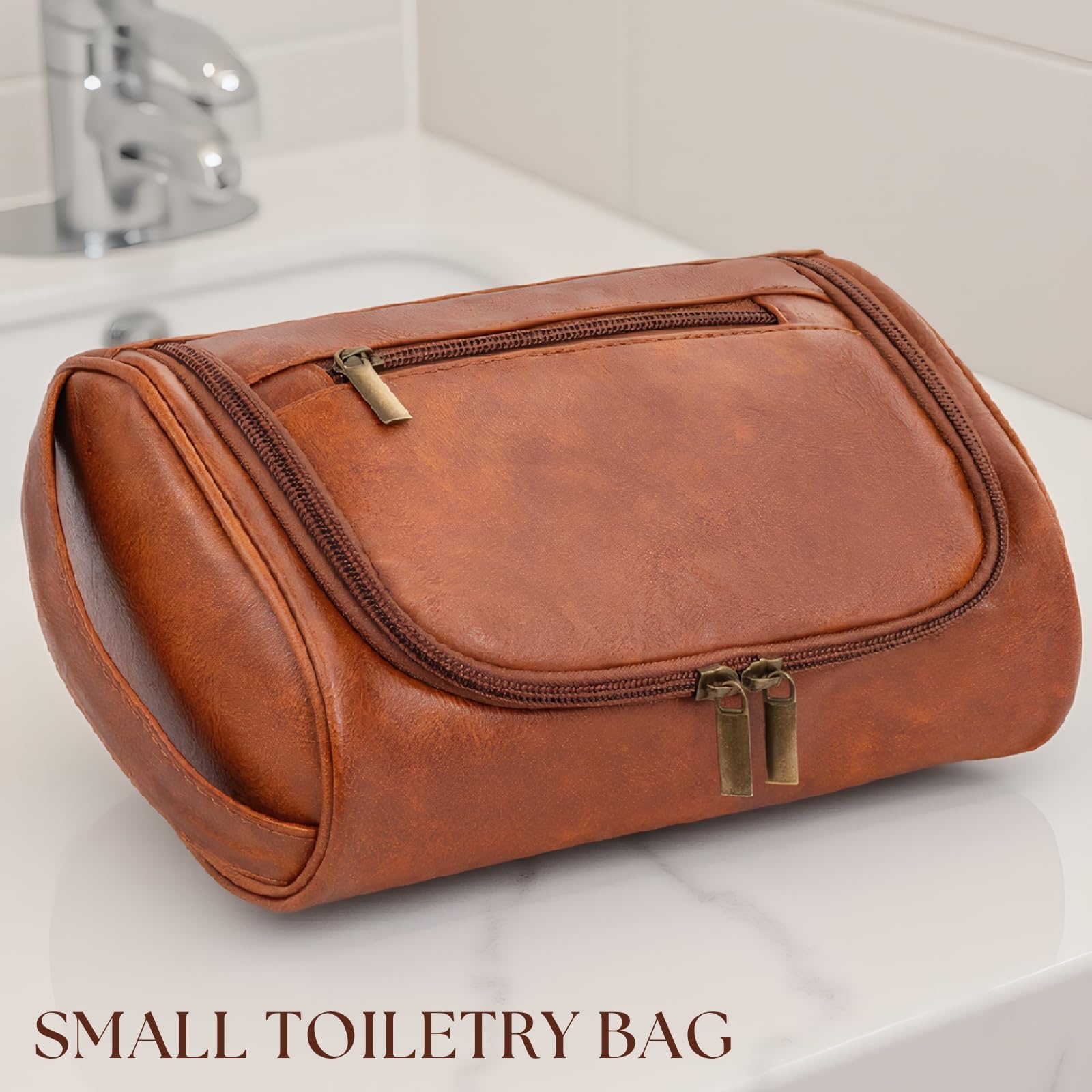 Cumbanho Mens Slim Toiletry Bag makes a thoughtful gift for frequent travelers.