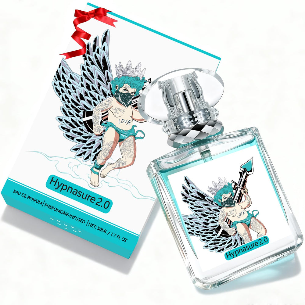 CUPIDAURA Hypnasure bottle front showing bold, lasting masculine fragrance for confident evenings.